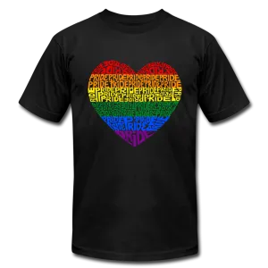 LGBTQ Rainbow Pride Heart Men’s/Unisex Premium Adult T-Shirt
