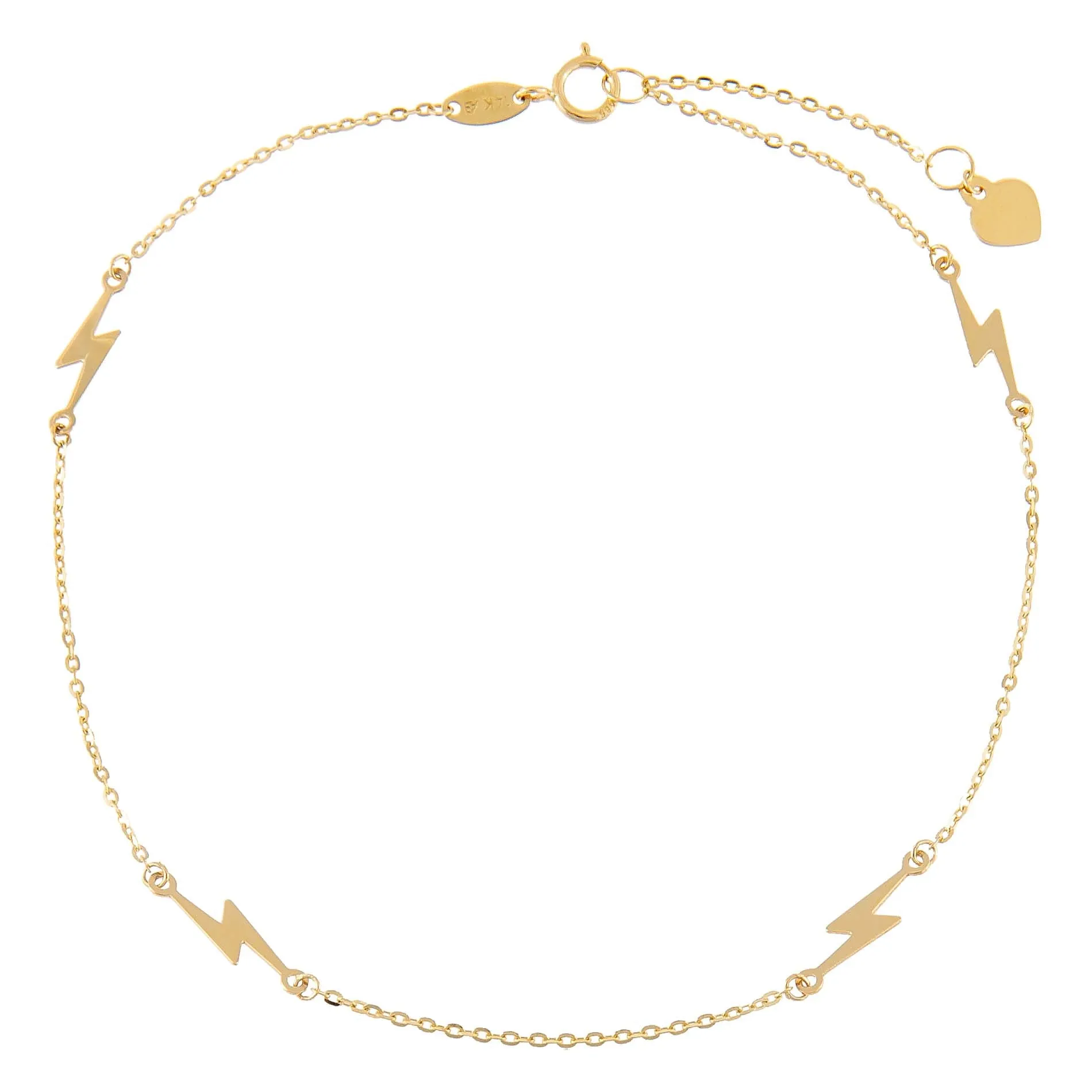 Lightning Anklet 14K