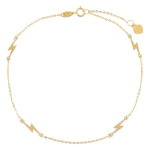 Lightning Anklet 14K