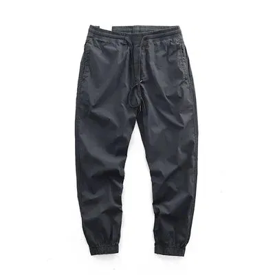 Lightweight Quick-Drying Thin Tooling Pants - Men's Fashion Pure Cotton Loose Casual Sport Ankle-Length Pants