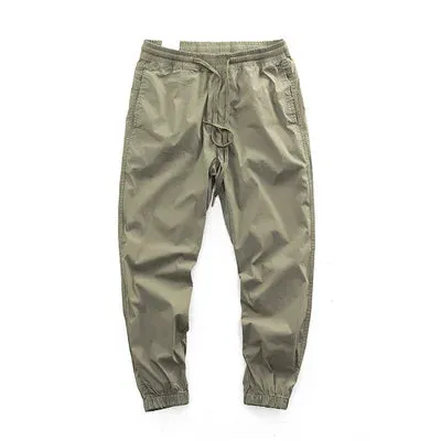 Lightweight Quick-Drying Thin Tooling Pants - Men's Fashion Pure Cotton Loose Casual Sport Ankle-Length Pants