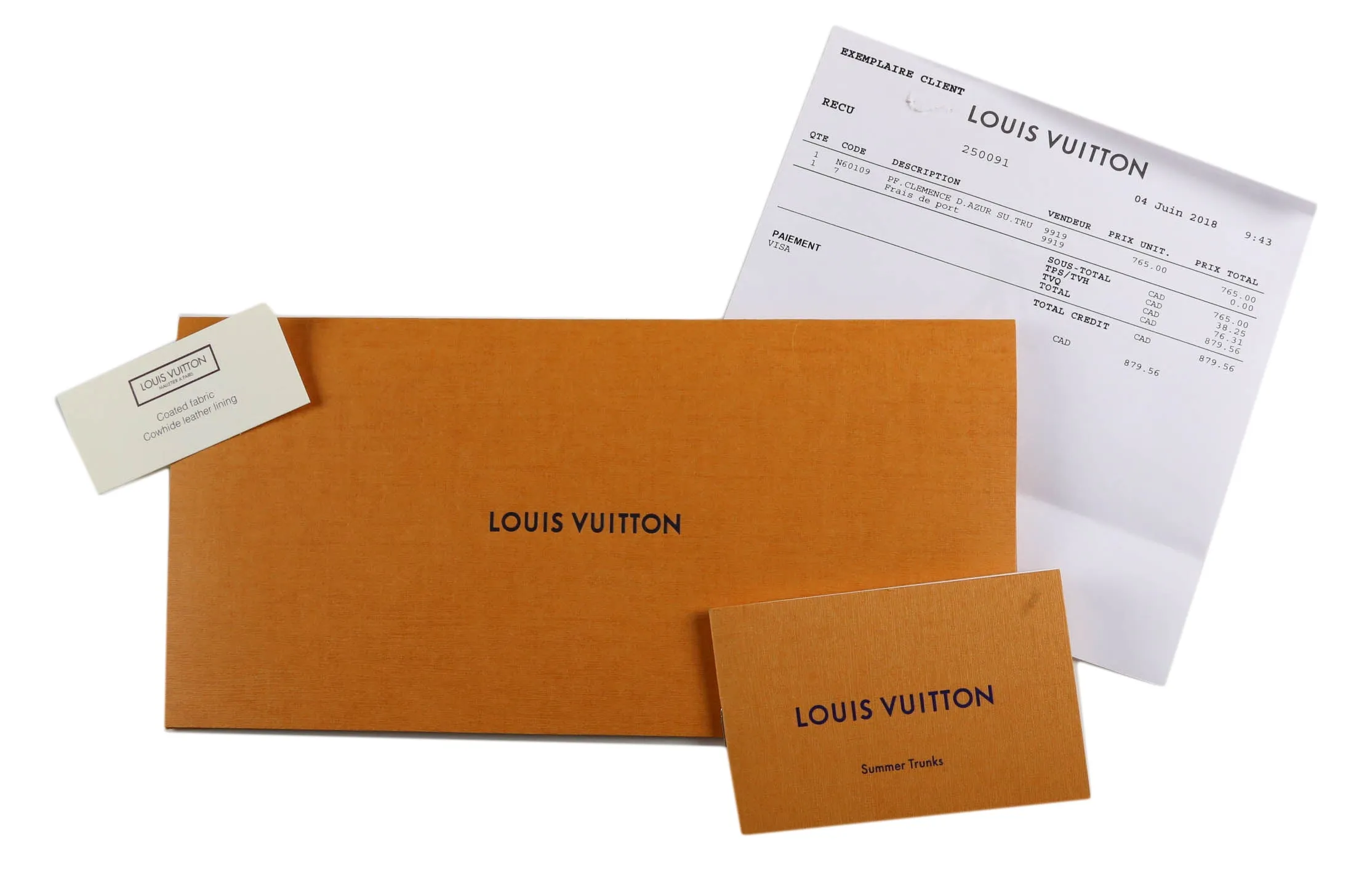 Limited Edition Louis Vuitton Clemence Damier Summer Trunks White Canvas Wallet