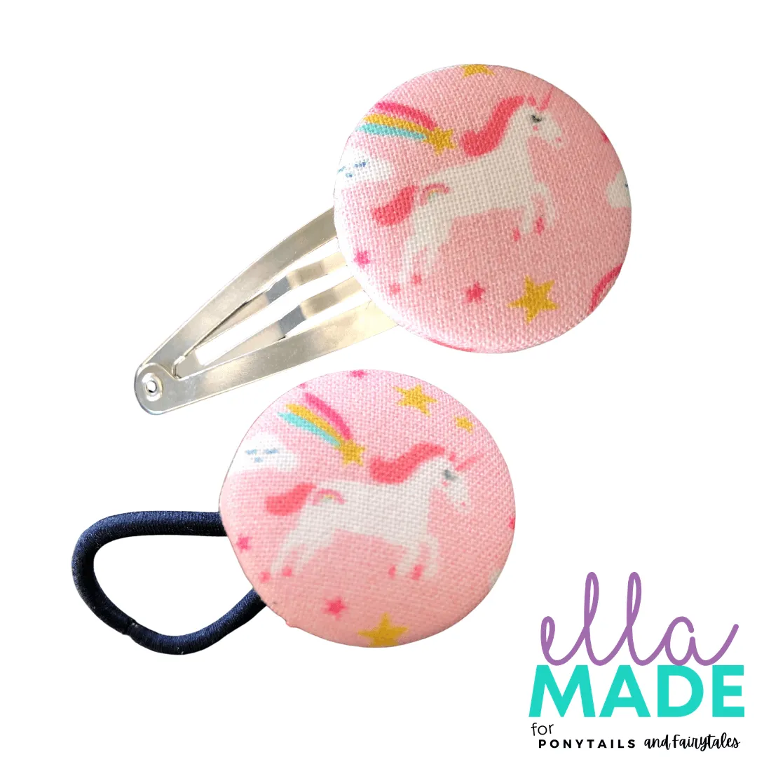 Limited Edition: Unicorns   Rainbows Covered Buttons