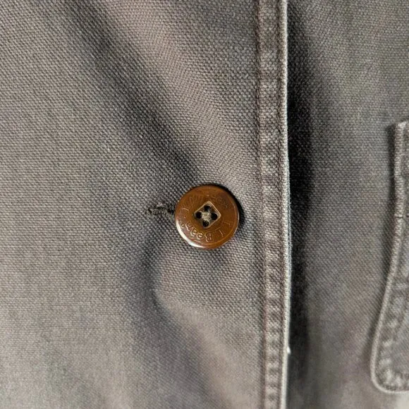 L.L.Bean Women's XL Brown Cotton  Canvas Chore Jacket w/Removable Wool Lining