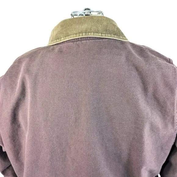 L.L.Bean Women's XL Brown Cotton  Canvas Chore Jacket w/Removable Wool Lining