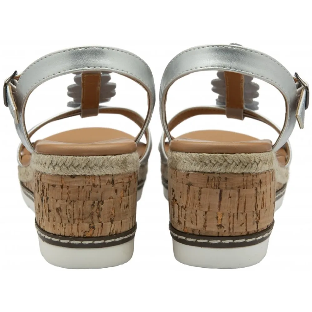 Lotus Letica Silver Sandals