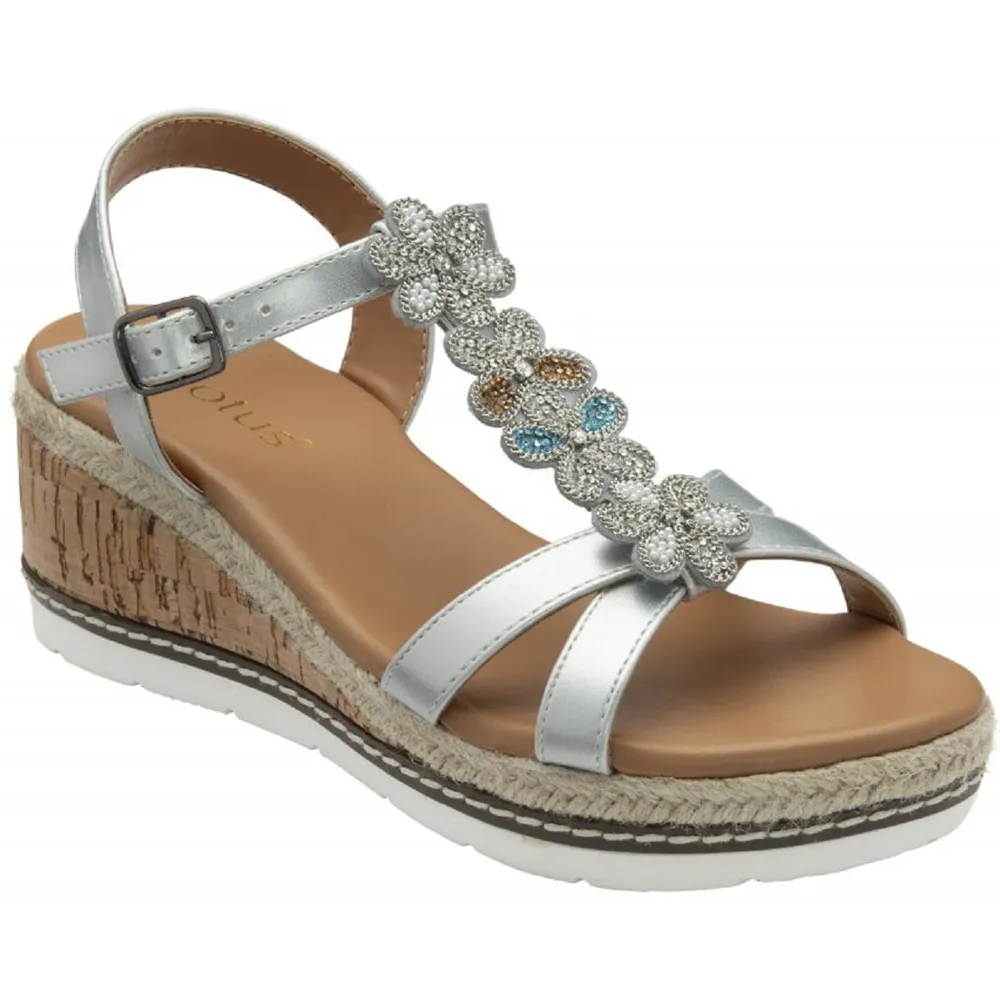 Lotus Letica Silver Sandals