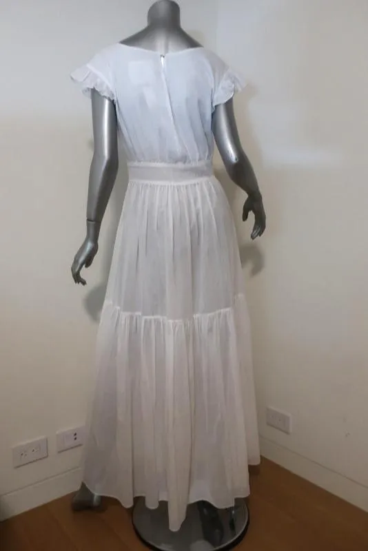 Loup Charmant Pelicano Beach Robe White Sz Extra Small Open-Front Maxi Dress NEW