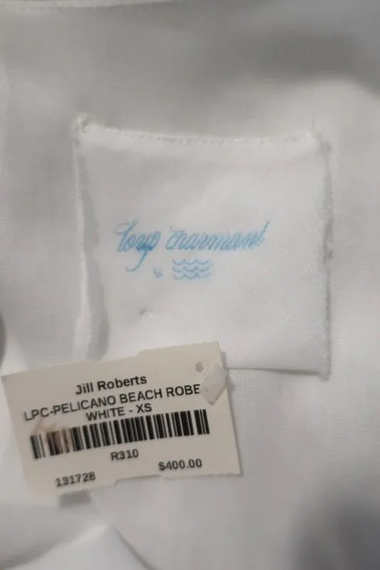 Loup Charmant Pelicano Beach Robe White Sz Extra Small Open-Front Maxi Dress NEW