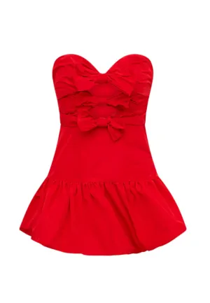 Love Shack Fancy Woodlow Dress - Red