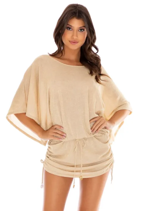 Luli Fama South Beach Dress - Gold Rush