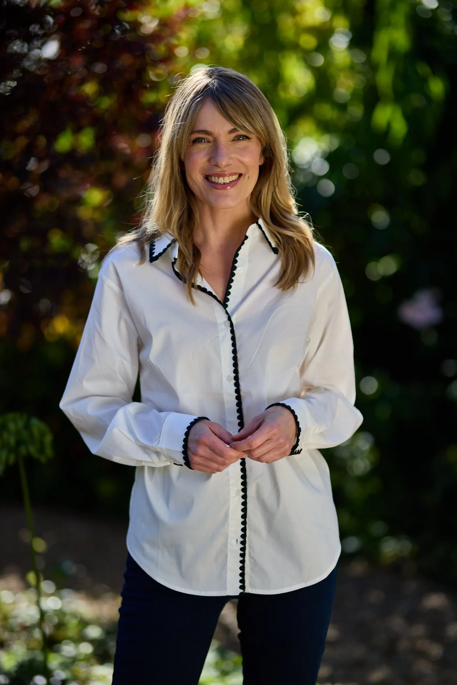 Marina V Womens White Shirt - White