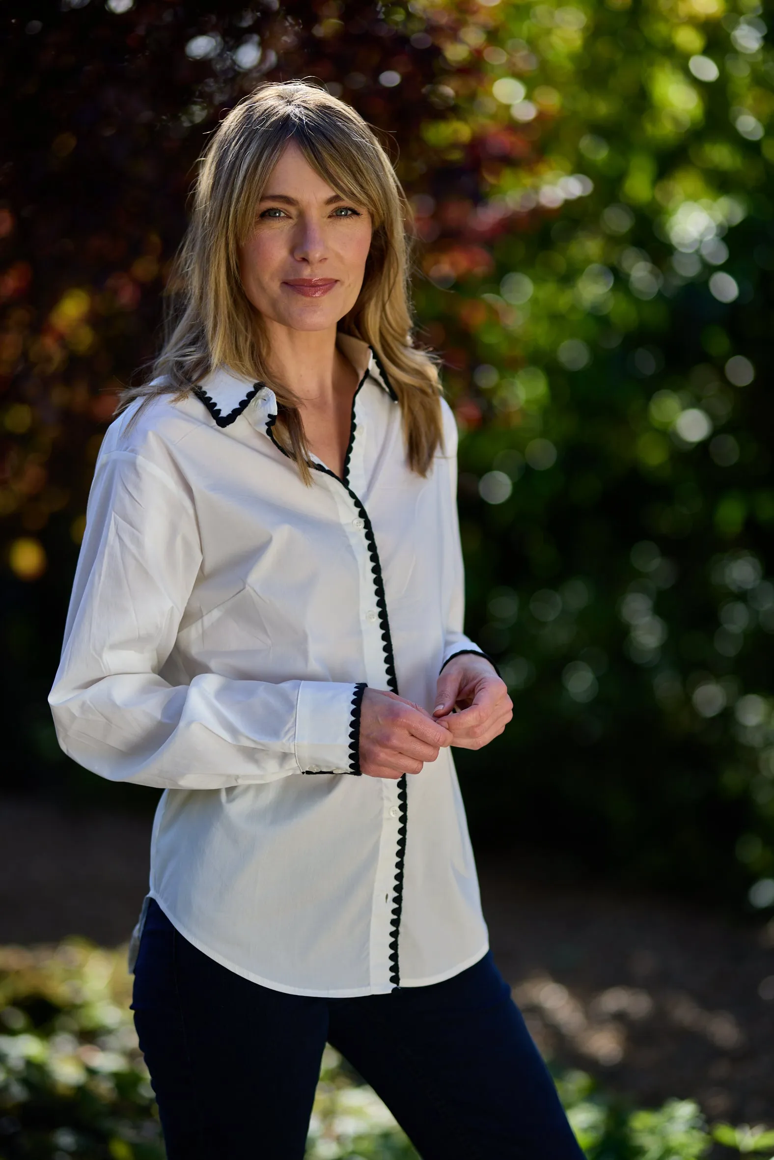 Marina V Womens White Shirt - White