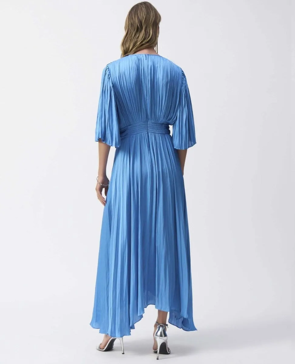 Maxi A-line V-neck Dress Coastal Blue