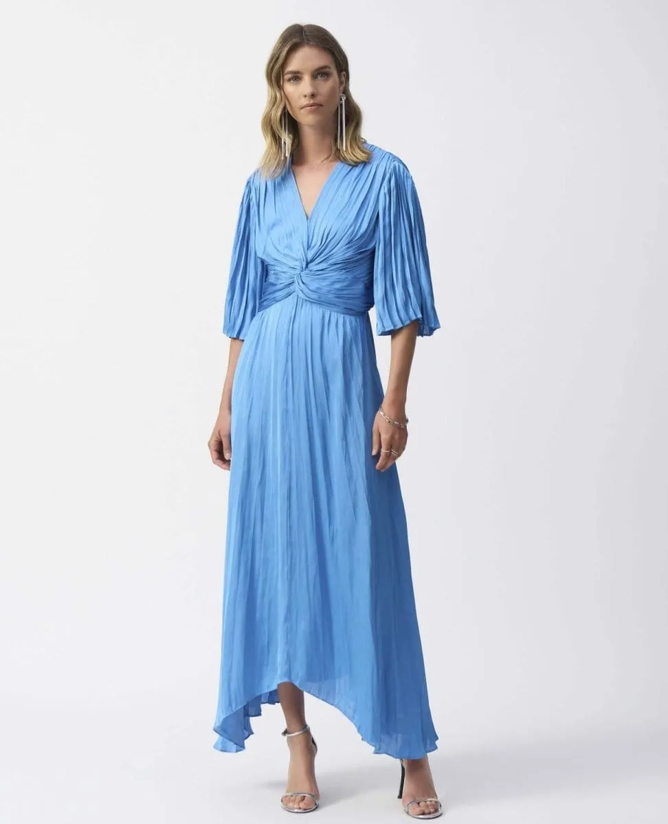 Maxi A-line V-neck Dress Coastal Blue