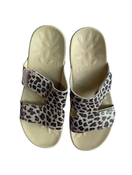 Megnya Leopard Print Velcro Sandals