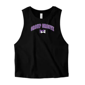 MOSSA Bella   Canvas Women's Cropped Tank - Groove Collegiate Logo
