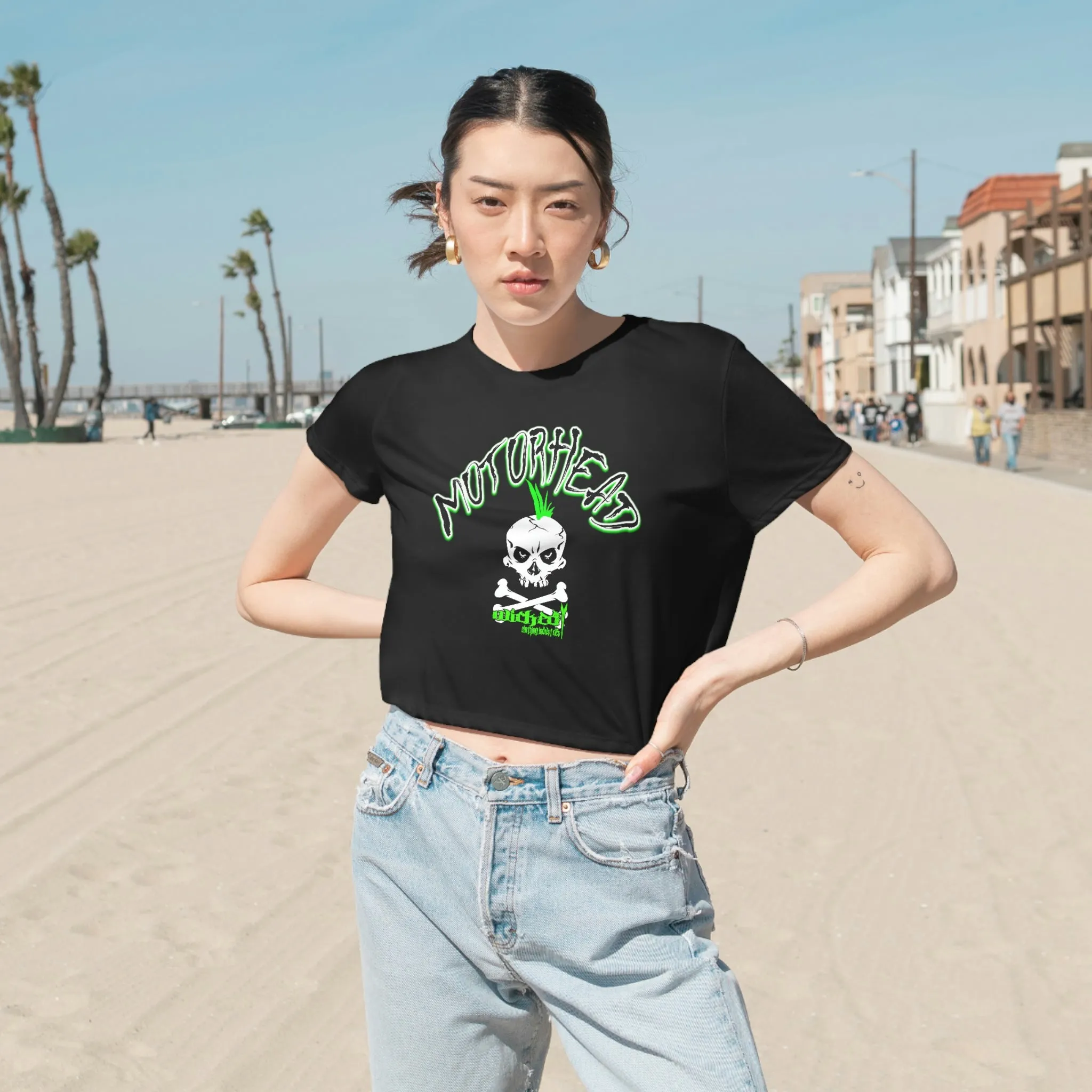 Motorhead Flowy Cropped Tee