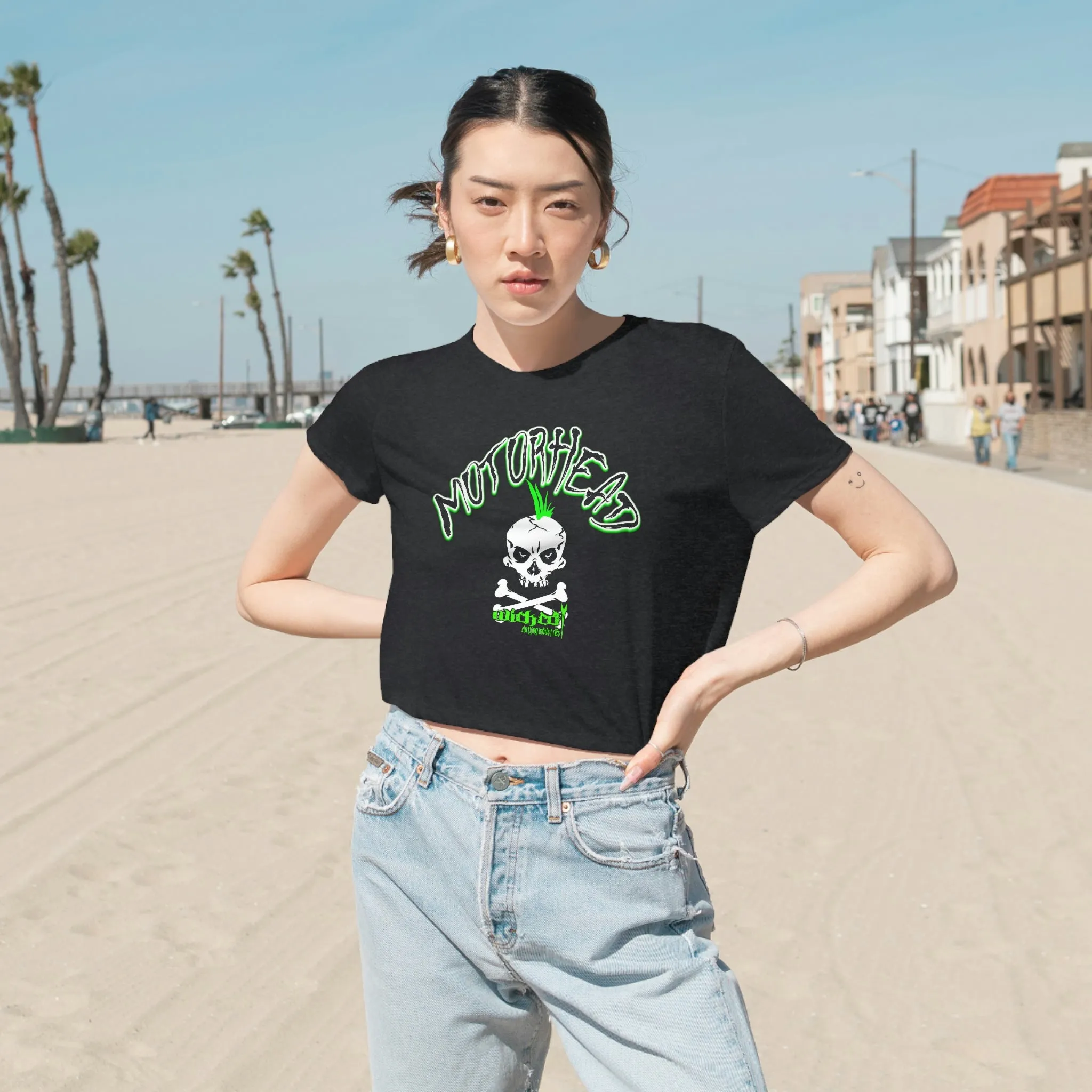 Motorhead Flowy Cropped Tee