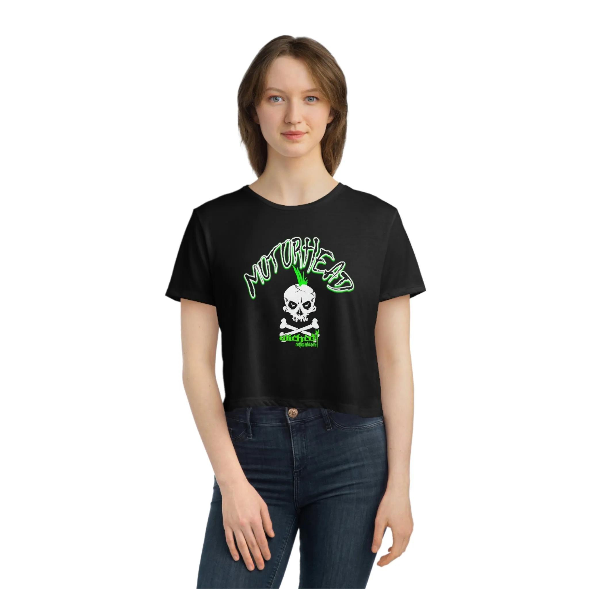 Motorhead Flowy Cropped Tee