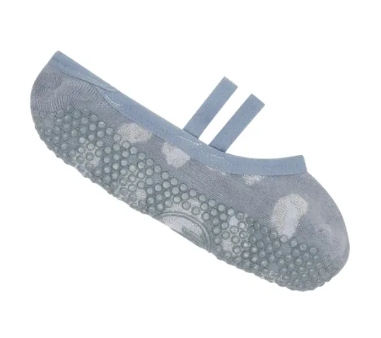 MoveActive Ballet Non Slip Grip Socks -  Cheetah Cloudy Blue