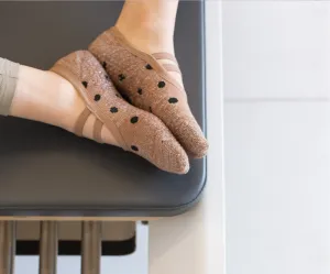 MoveActive Ballet Non Slip Grip Socks - Copper Sparkle Sports