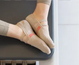 MoveActive Ballet Non Slip Grip Socks - Evie Taupe