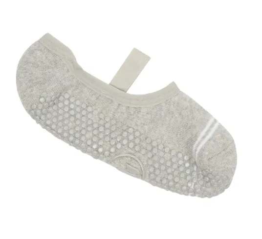 MoveActive Ballet Non Slip Grip Socks - Pinstripe Marble Grey