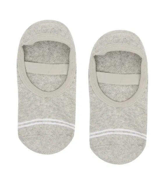 MoveActive Ballet Non Slip Grip Socks - Pinstripe Marble Grey