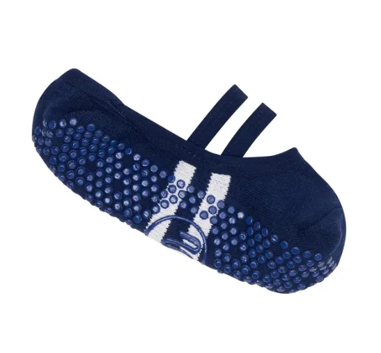MoveActive Ballet Non Slip Grip Socks - Sporty Stripe Navy