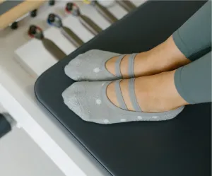 MoveActive Ballet Non Slip Grip Socks - Steel Sparkle Sports