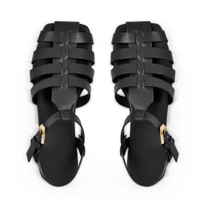 Multiple Colour Square Toe Gladiator Flat Sandals
