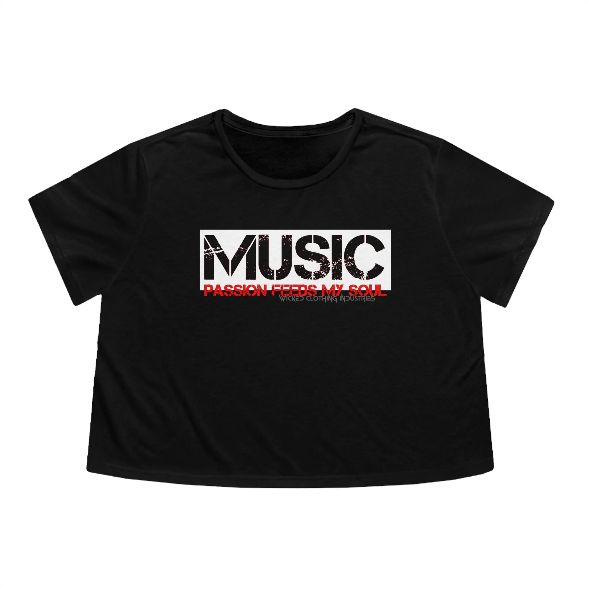 Music Passion Feeds My Soul / Flowy Cropped Tee
