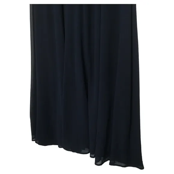 New Lulus Womens L Thoughts of Hue Surplice Maxi Formal Bridesmaid Dress Blue