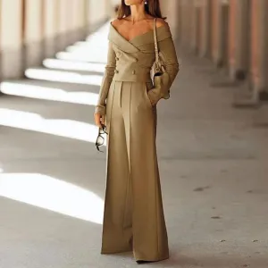 NEW Women's Khaki Two Piece Set, soft & Lightweight fabric, Sz XXL, Retails $138 