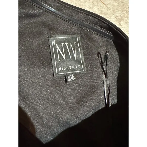 Nightway Women's Plus Size 20 Black One-Shoulder Gown – NWT