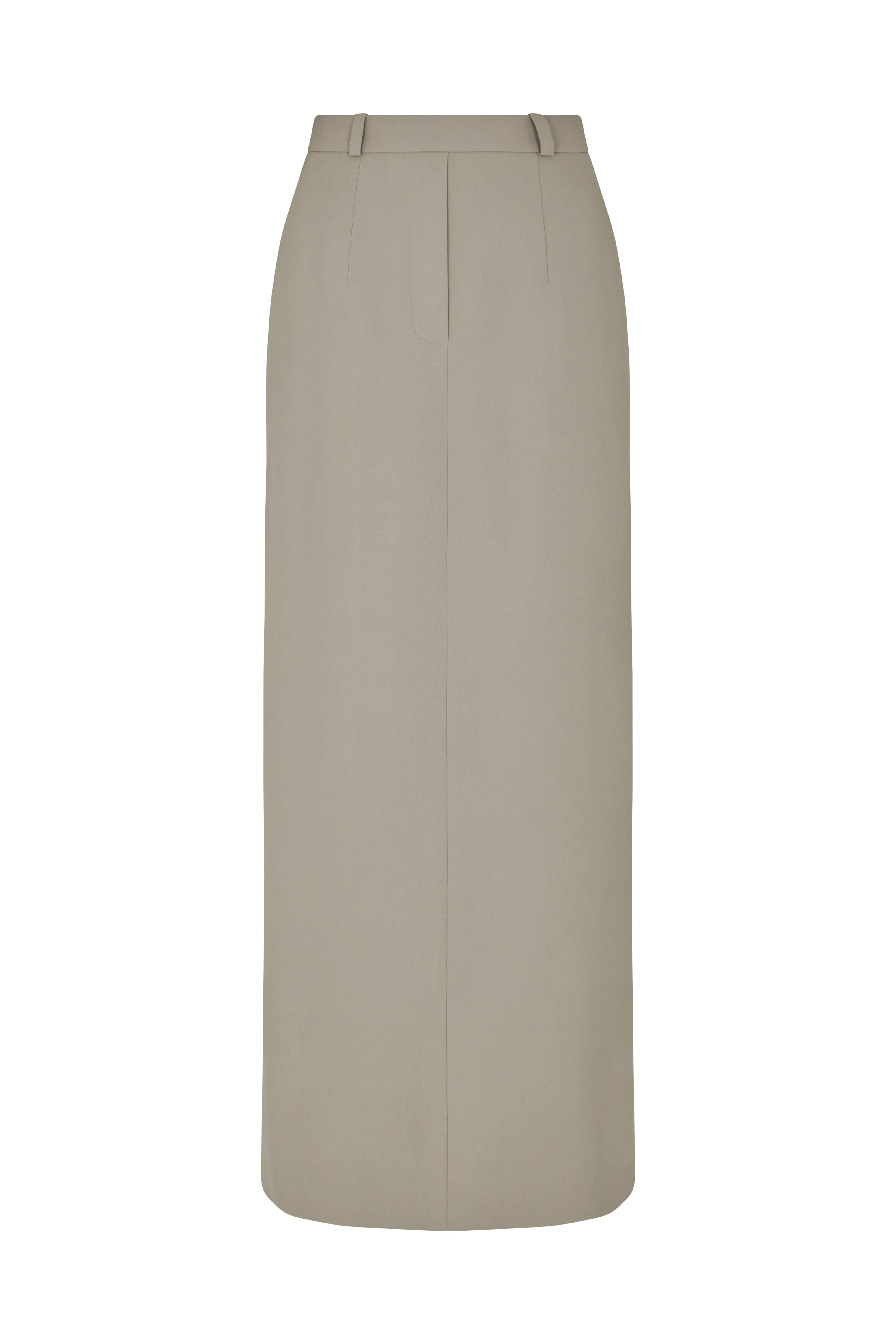 Noura Long Tailored Skirt - Taupe