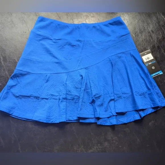 NWT WOMEN'S IBKUL FLOUNCE SKORT, SIZE: S, COLOR: BLUE