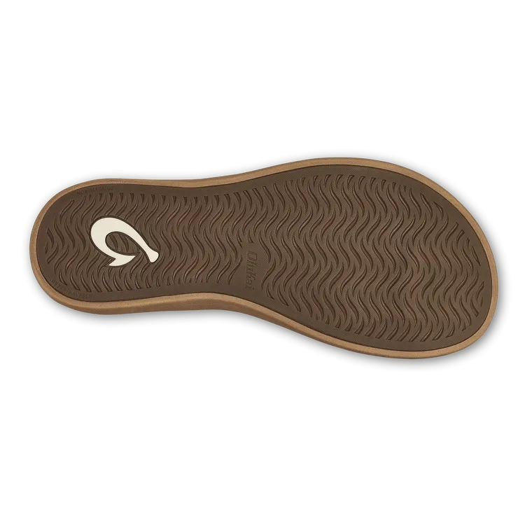 OluKai Womens Kāpehe Luana Leather Sandals - Bubbly / Sahara