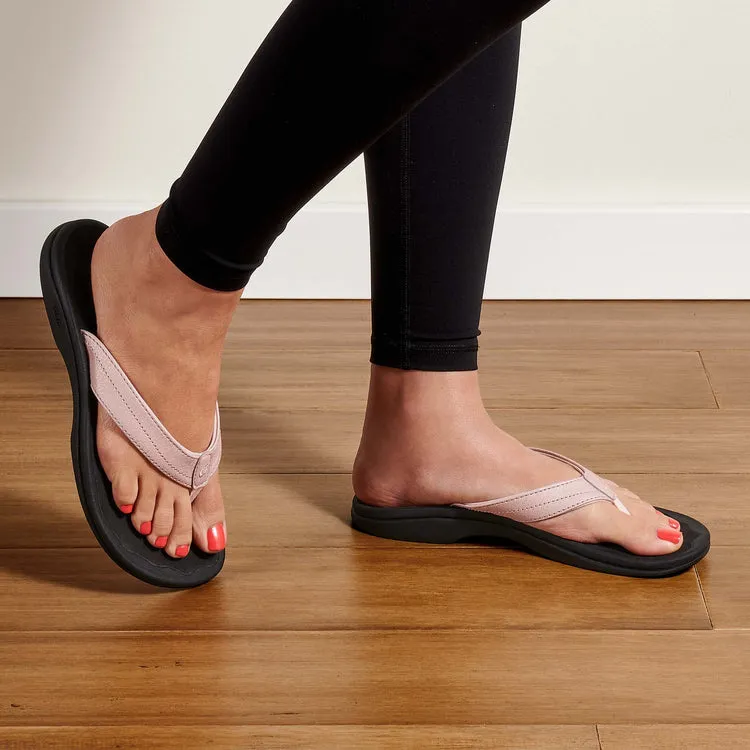 OluKai Womens 'Ohana Sandals - Petal Pink / Black