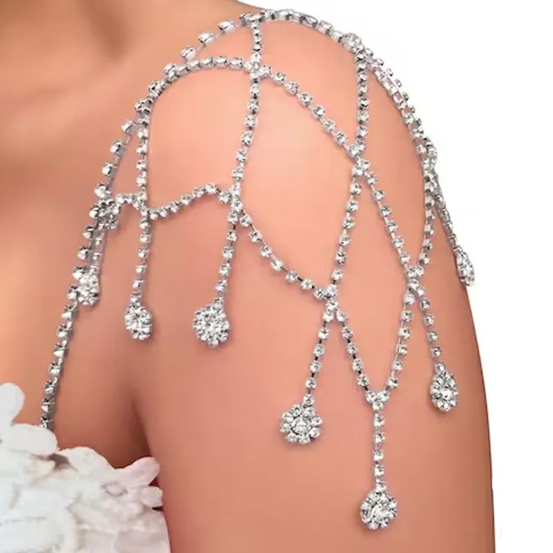 One Piece Rhinestone Jewelry Shoulder Bracelet