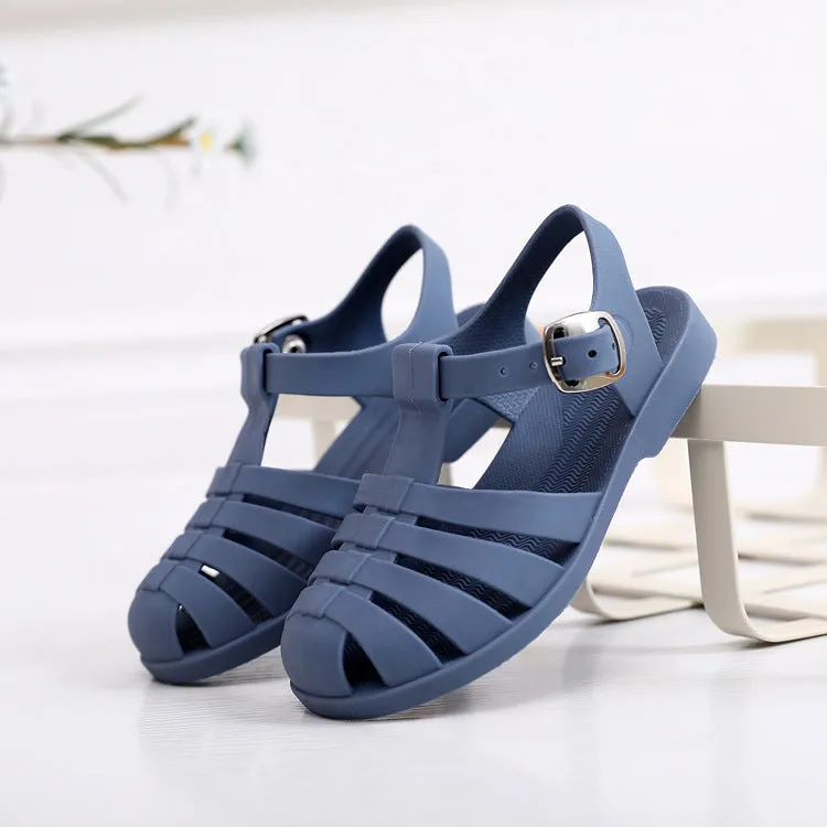 Pastel Jelly Sandals - Navy