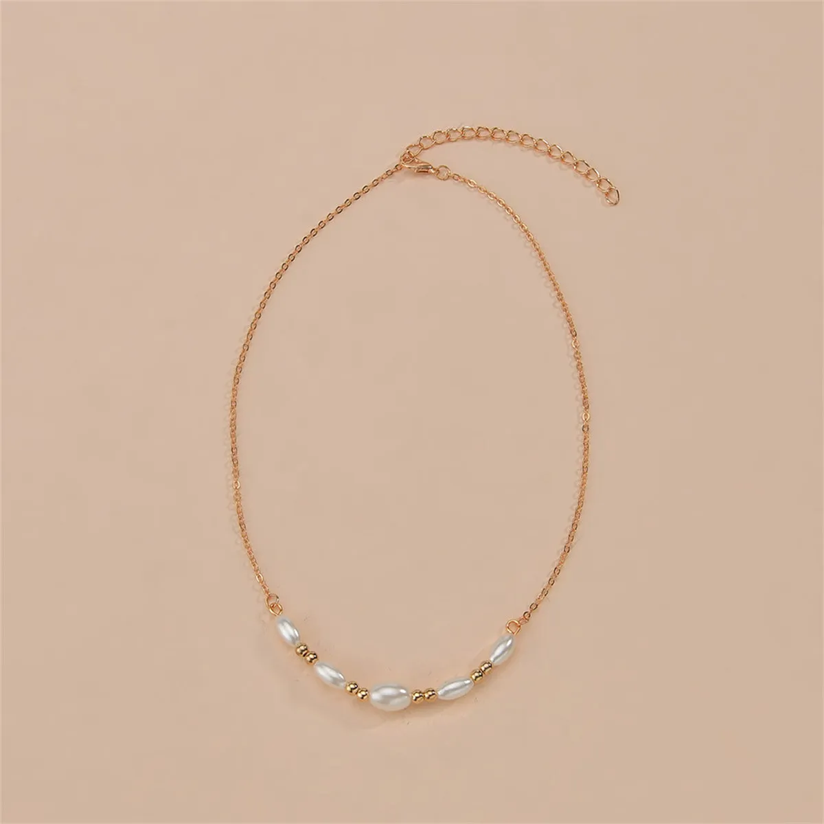 Pearl & 18K Gold-Plated Oval Chain Necklace