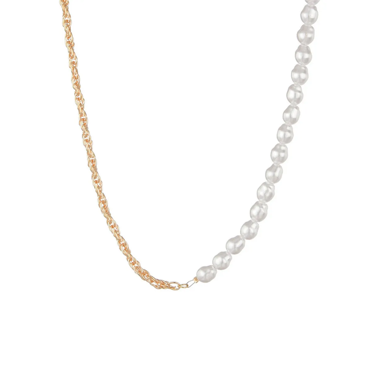 Pearl & 18K Gold-Plated Twine Chain Necklace