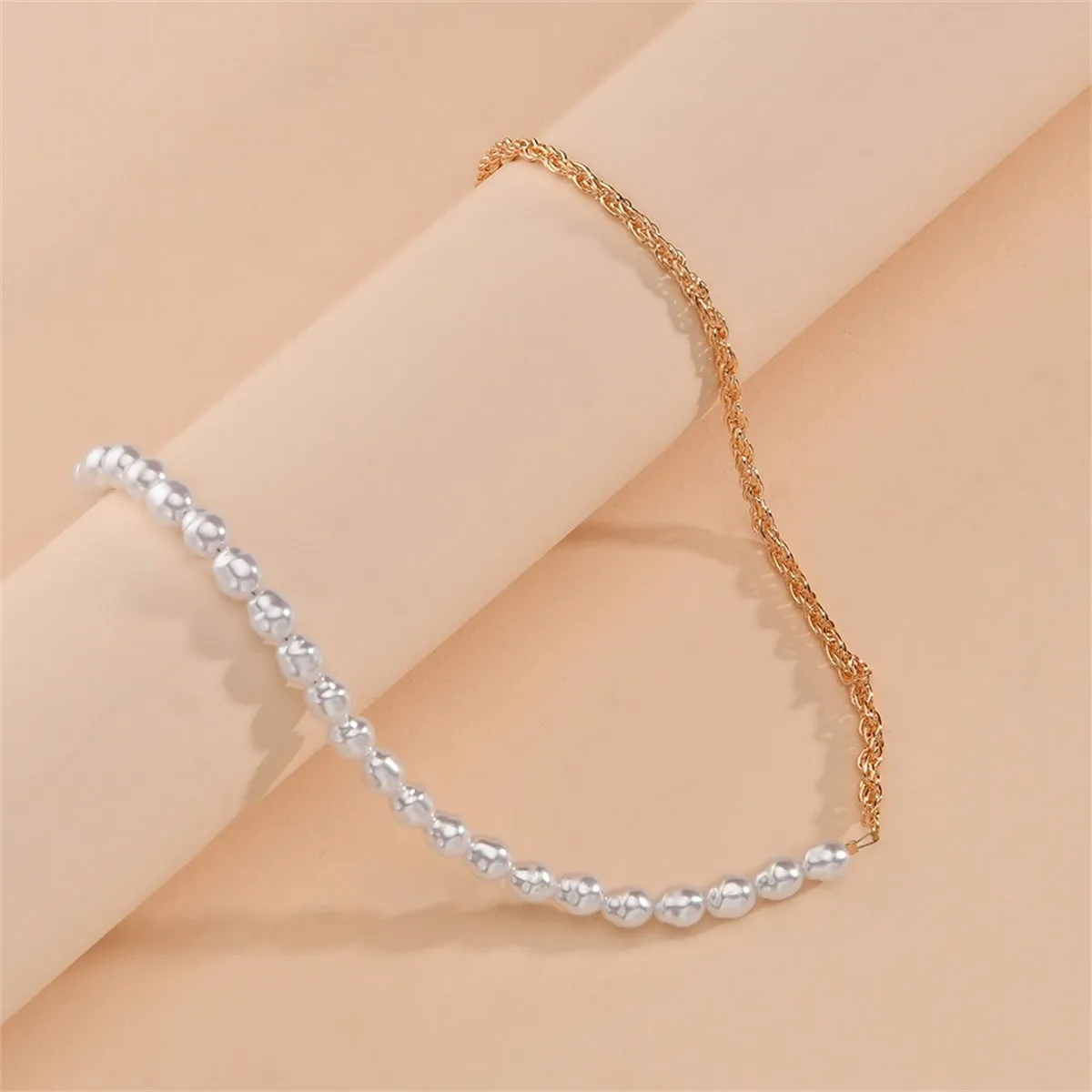 Pearl & 18K Gold-Plated Twine Chain Necklace