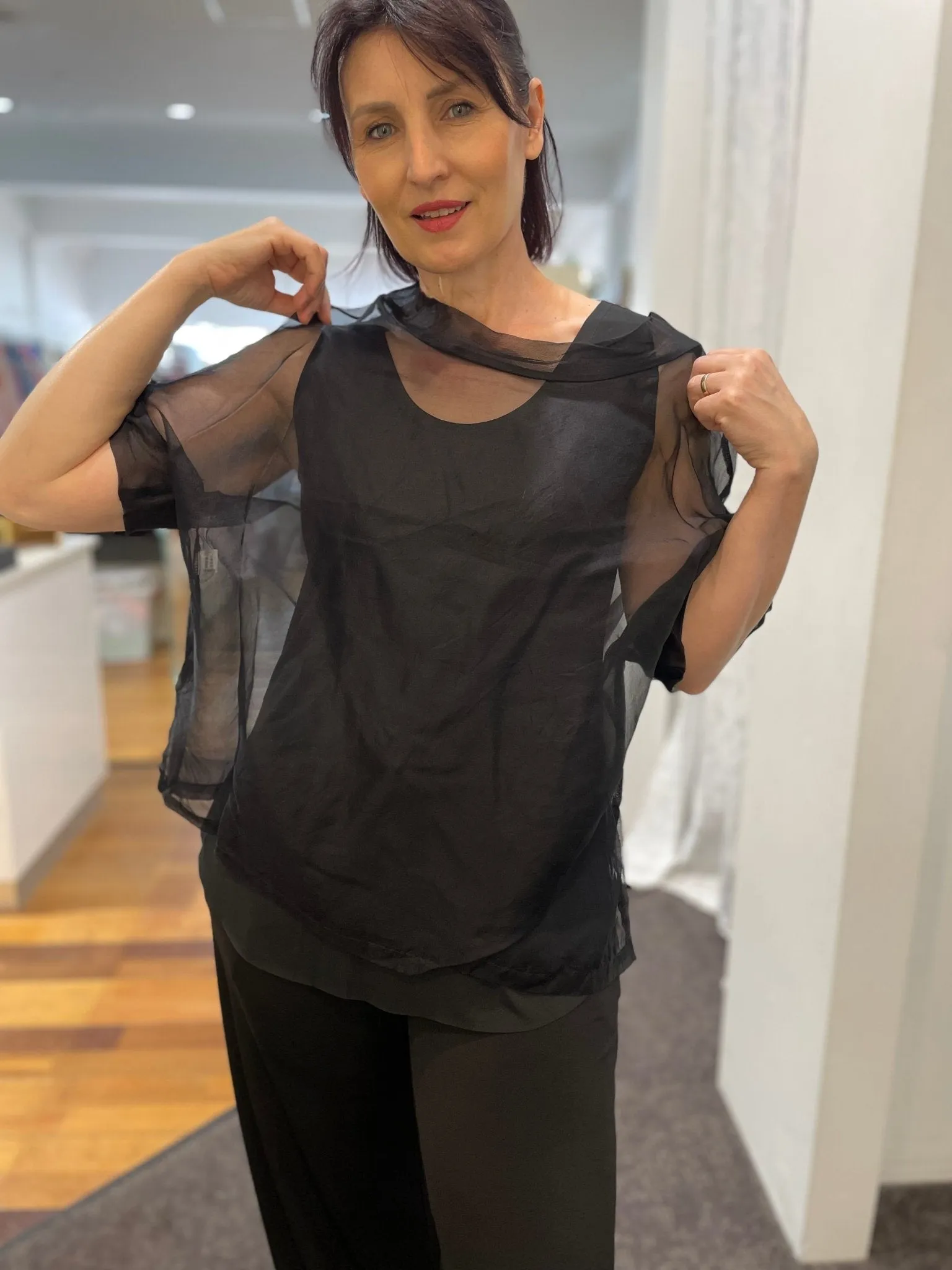 PLANET By Lauren G - ORGANZA TOKYO T - Black