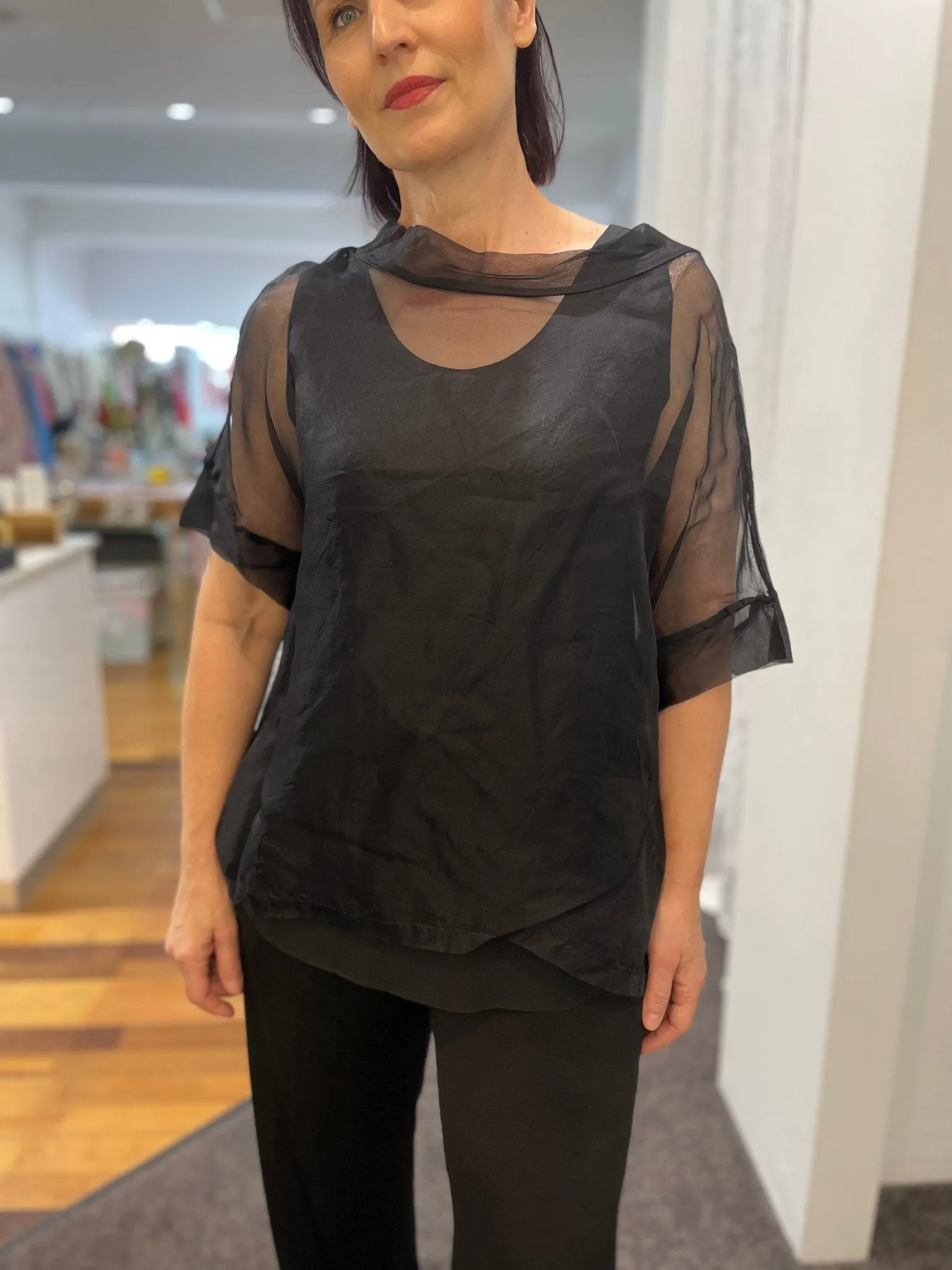 PLANET By Lauren G - ORGANZA TOKYO T - Black
