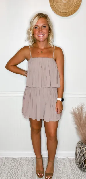 Pleasantly Pleated Romper
