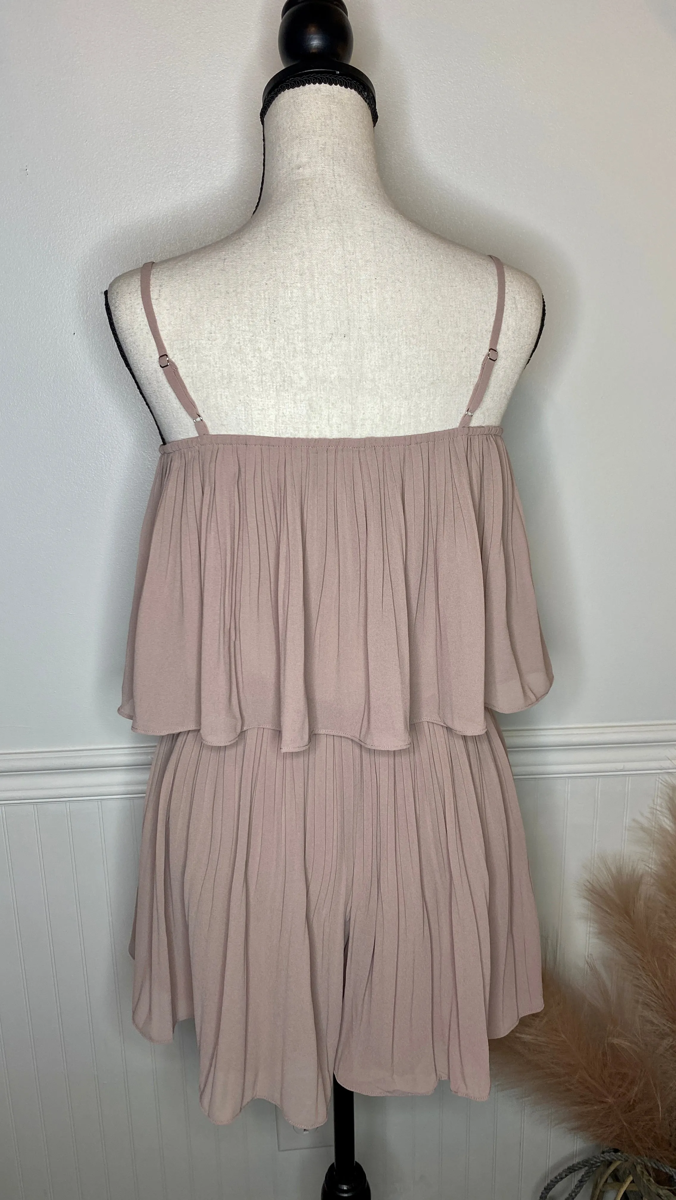 Pleasantly Pleated Romper