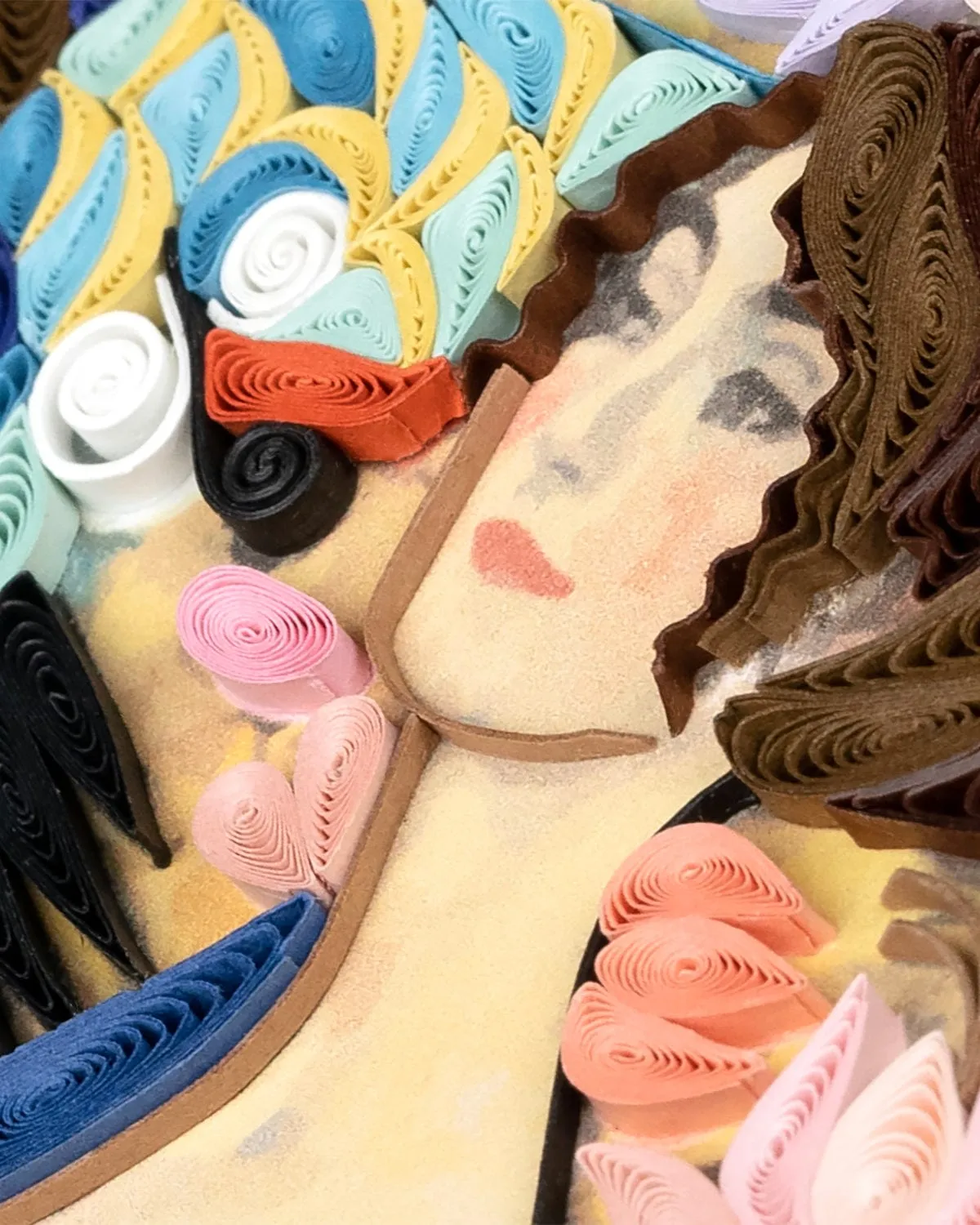 Quilled Artist Series - Lady with Fan, Klimt Greeting Card